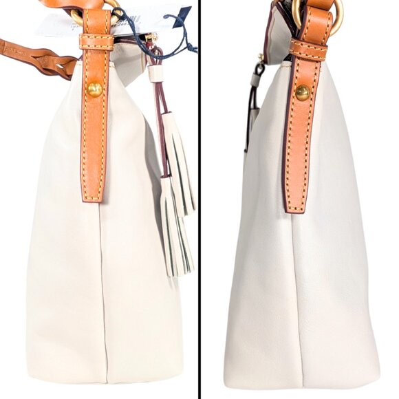 Dooney & Bourke NWT Florentine Randy Ivory Ecru Leather Shoulder Bag - Picture 4 of 11